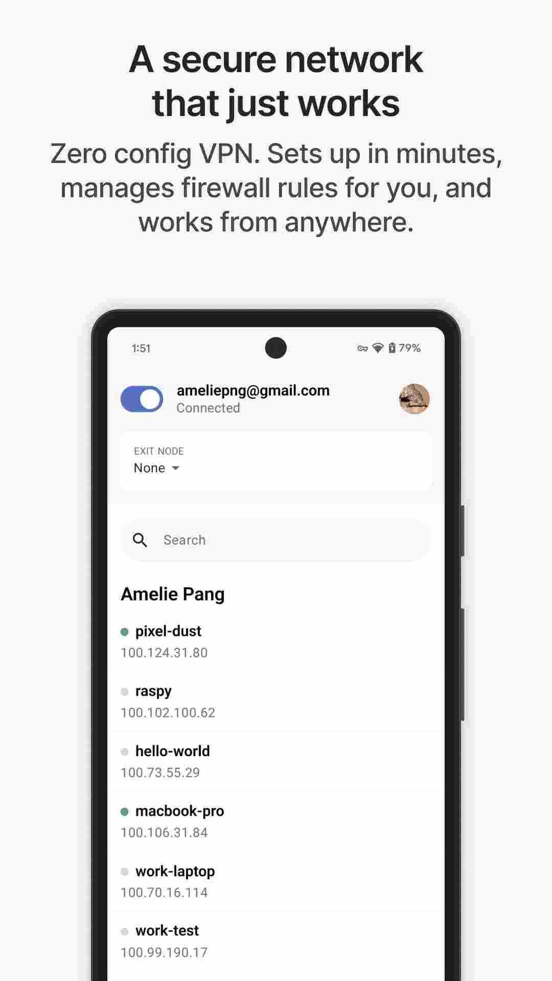 Tailscale screenshot