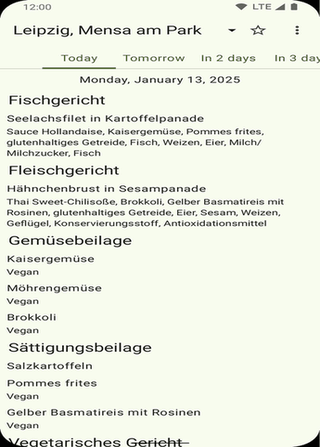 OpenMensa screenshot