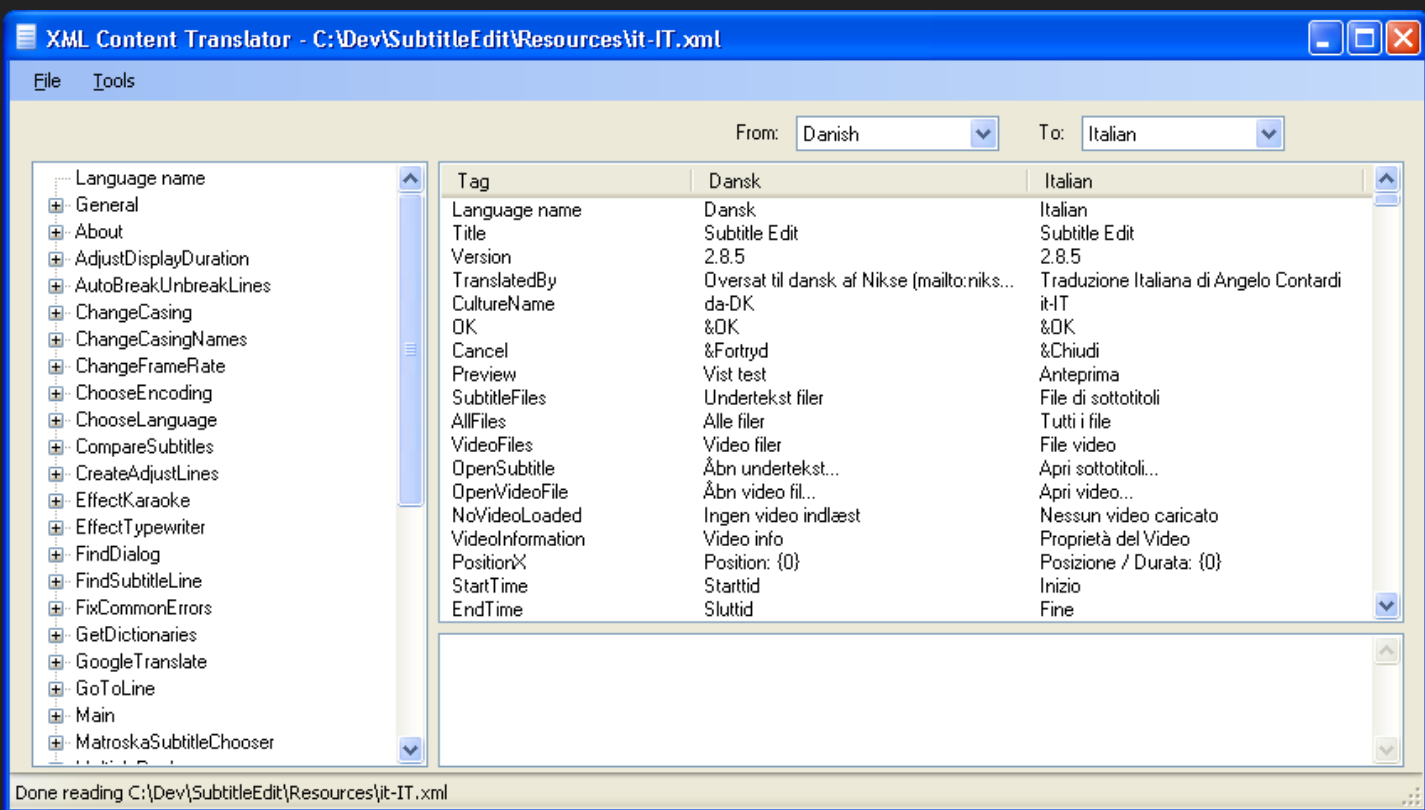 Xml Content Translator screenshot
