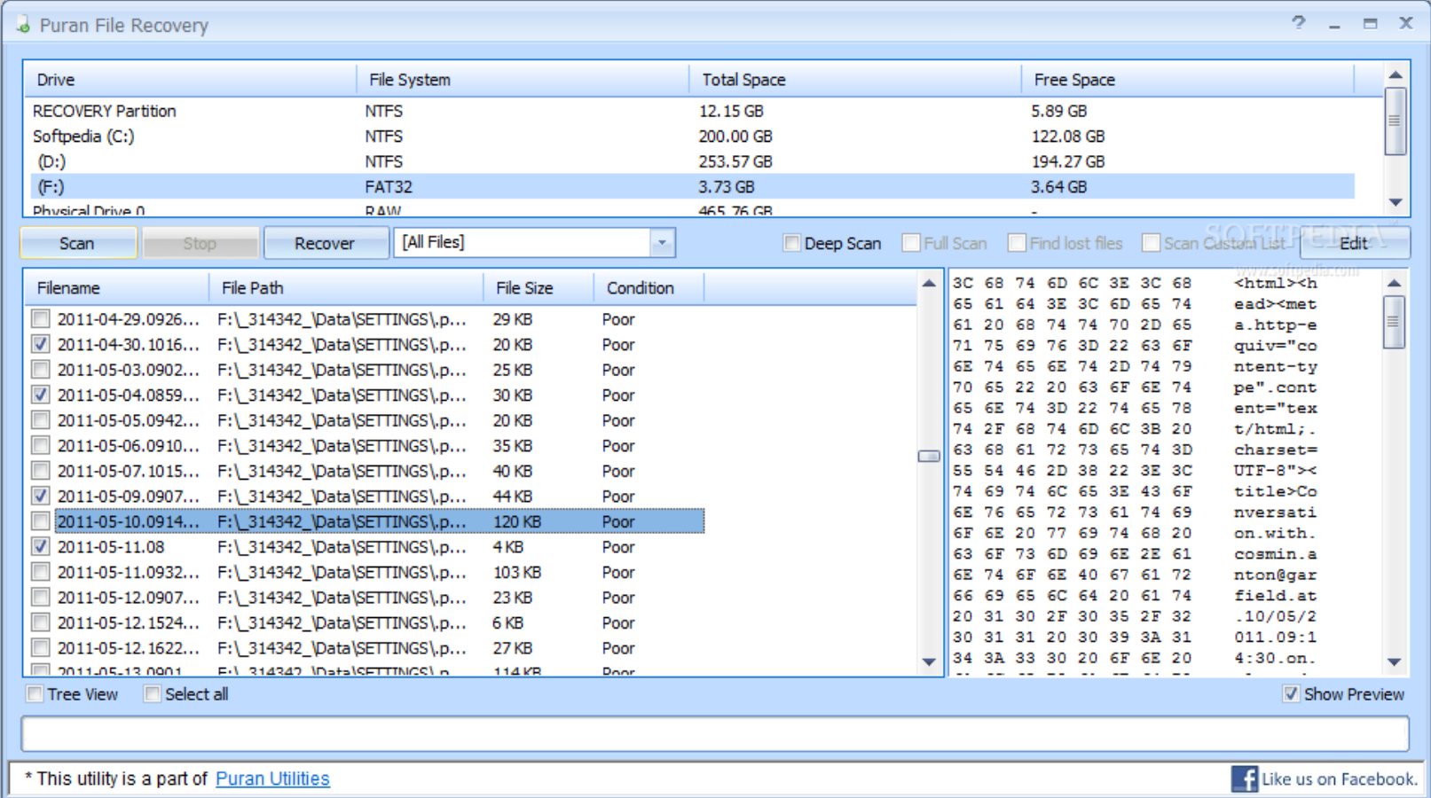 Puran File Recovery screenshot