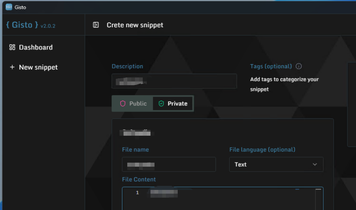 Gisto screenshot