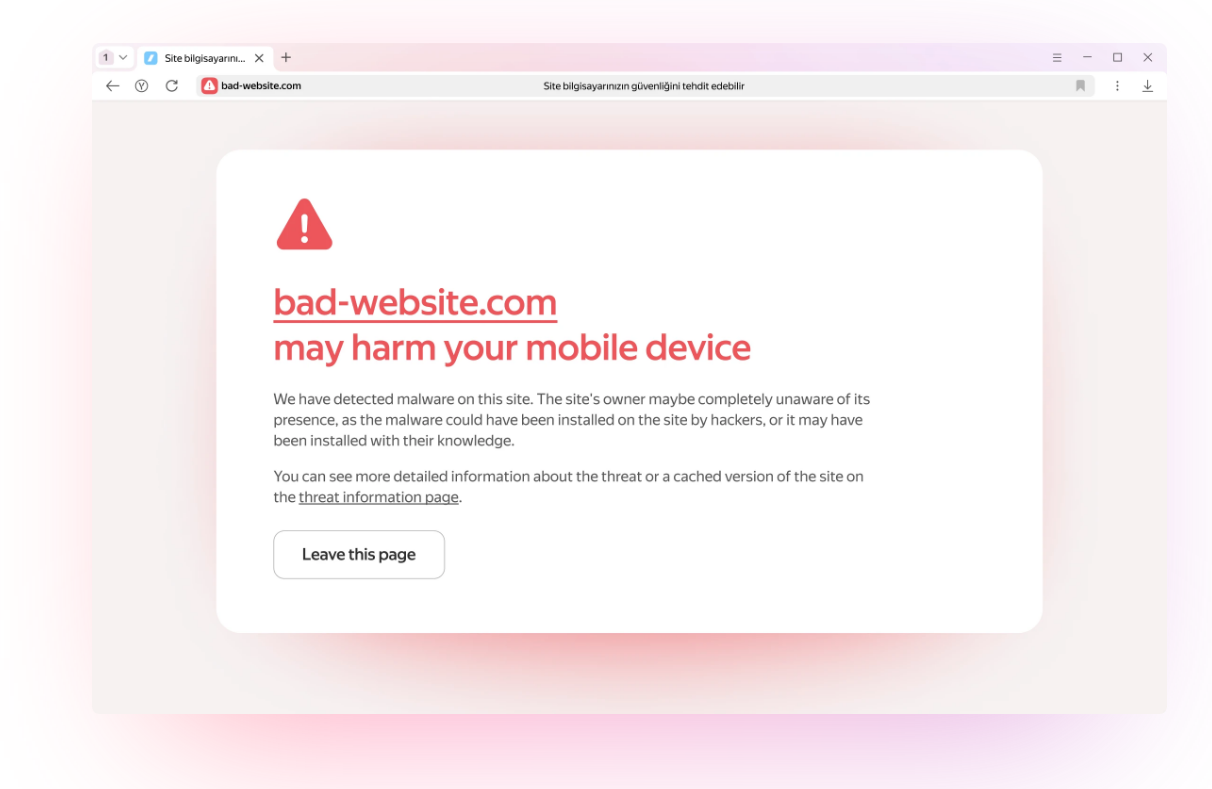 Yandex Browser screenshot