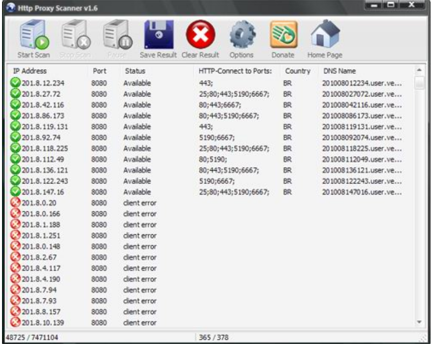 HTTP Proxy Hunter screenshot