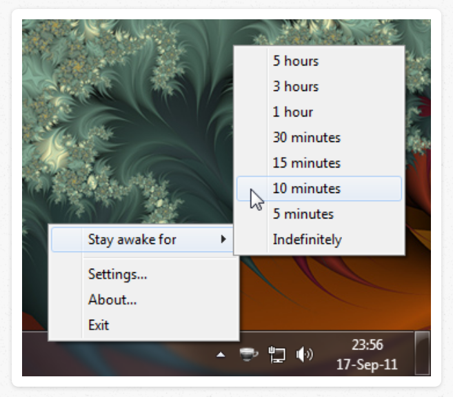 Caffeinated screenshot