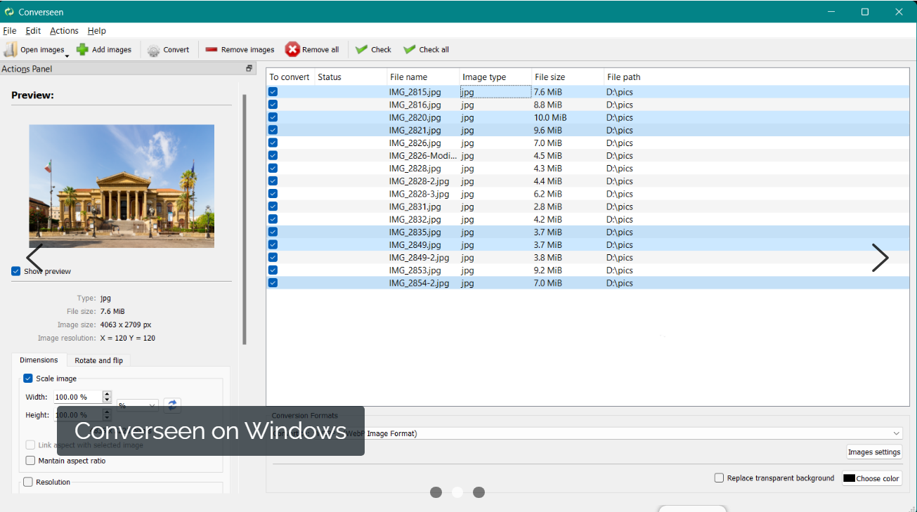 Batch Image Converter Pro screenshot