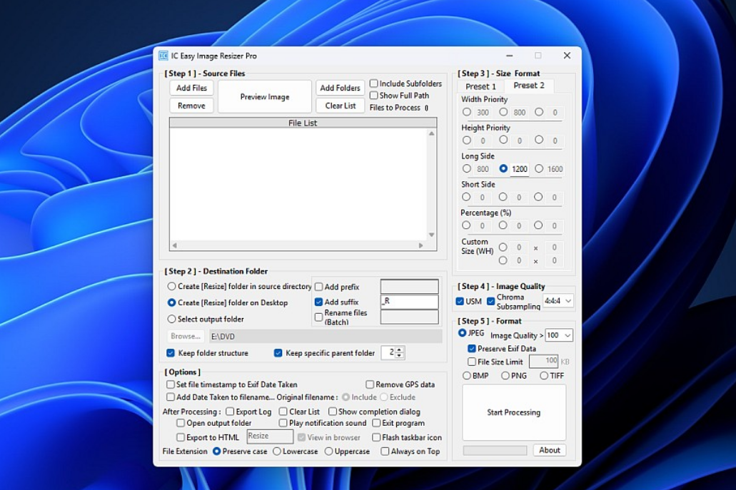 IC Easy Image Resizer Pro screenshot