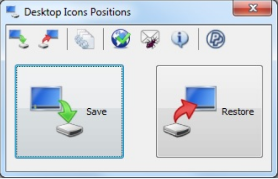 Desktop Icons Positions screenshot