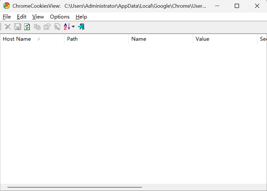 ChromeCookiesView screenshot