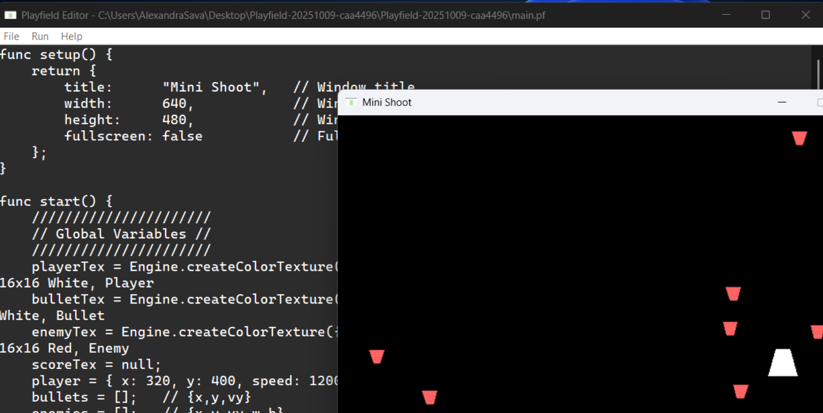 Playfield screenshot