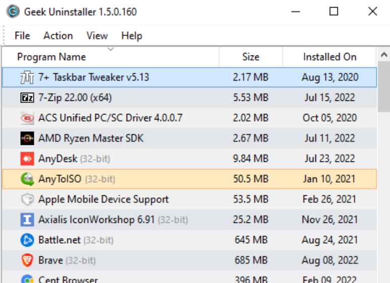 Geek Uninstaller screenshot
