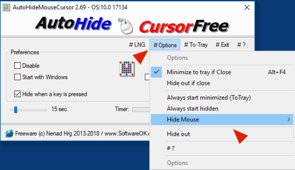 AutoHideMouseCursor screenshot