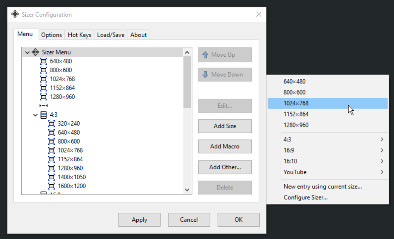 Window Resizer Pro screenshot