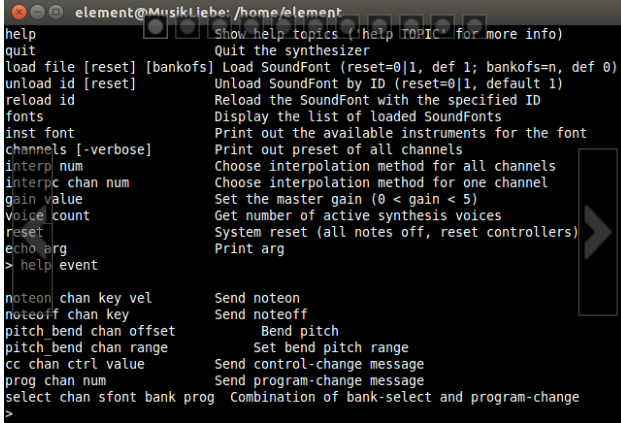 FluidSynth screenshot