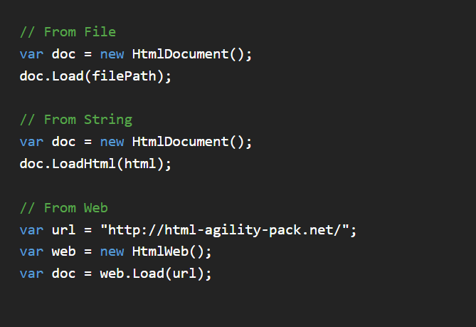 Html Agility Pack screenshot