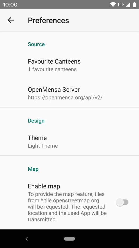 OpenMensa screenshot